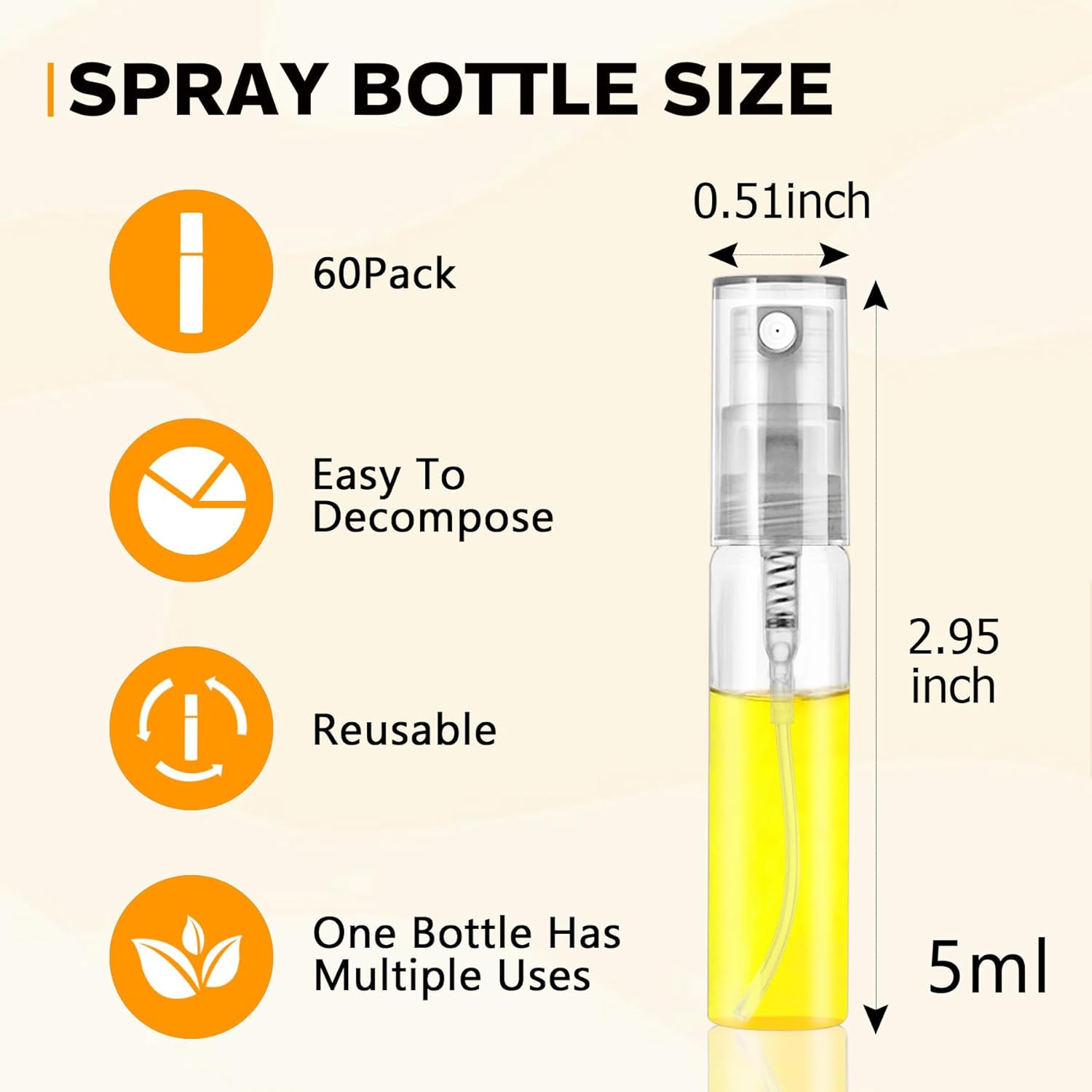 Willow 36Pcs Clear Glass Perfume Spray Bottle  (10ml / 5ml)