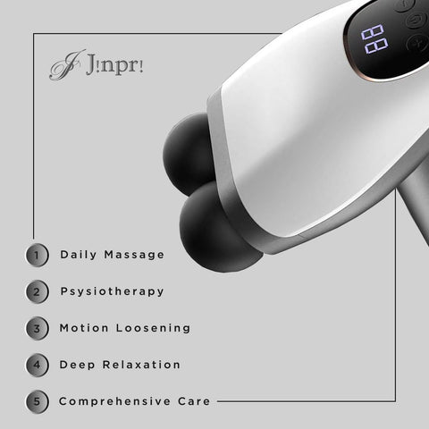 Advanced Deep Tissue Massage Gun - Double-Head Design with 8 Versatile Massage Heads for Pain Relief in Neck, Back, Legs, Shoulders