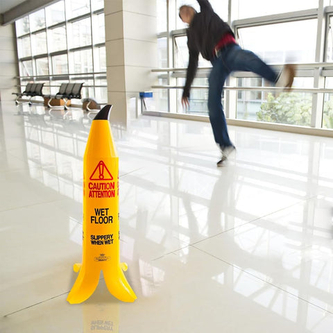 Olmecs Wet Floor Banana Cones -90CM | Banana-Shaped Wet Floor Cone (1)