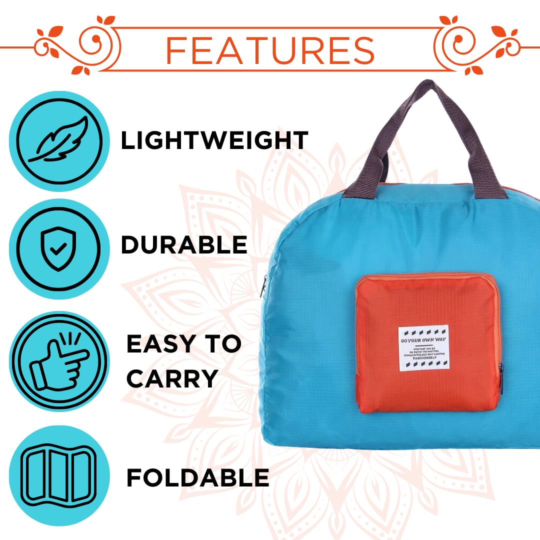Willow Large Capacity Folding Duffle Bags for Women and Men, Travel Lightweight Traveling Bag