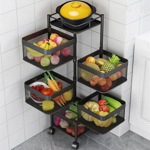 5-Layer Metal Kitchen Trolley