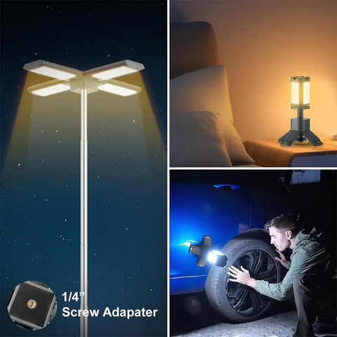 Toby’s New CPL-T21 Telescopic Camping Lights Rechargeable 14000mAh, LED Collapsible Camping Lantern