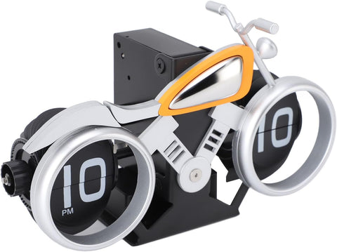 Mechanical Flip Clock Plastic PVC Battery Powered Desktop Motorcycle Clock