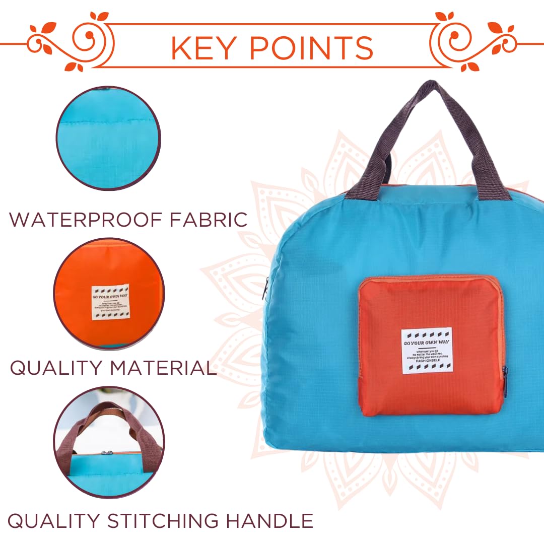 Willow Large Capacity Folding Duffle Bags for Women and Men, Travel Lightweight Traveling Bag