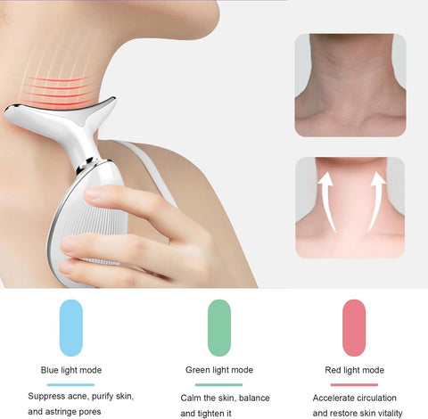 3-in-1 Beauty Device,Facial and Neck Massager, Multifunctional Skin Care Tools