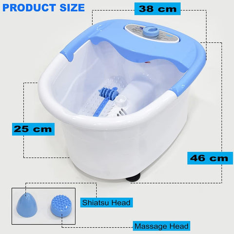 Foot Spa & Massager, Electric Heated Foot Bath with Bubbles, Shiatsu Massage Rollers, Ozone & Infrared Therapy, Relaxation & Pain Relief for Tired Feet at Home