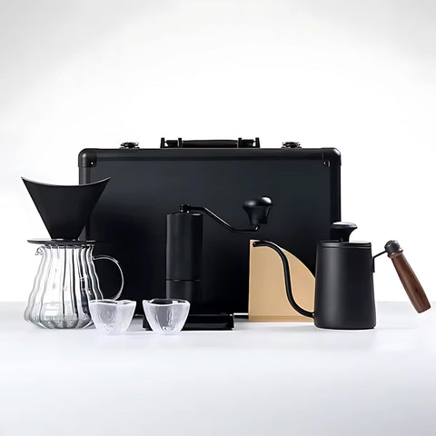 Premium Portable Pour-Over Coffee Maker Set – Complete Travel Brewing Kit for Coffee Enthusiasts (10 Pcs Set)