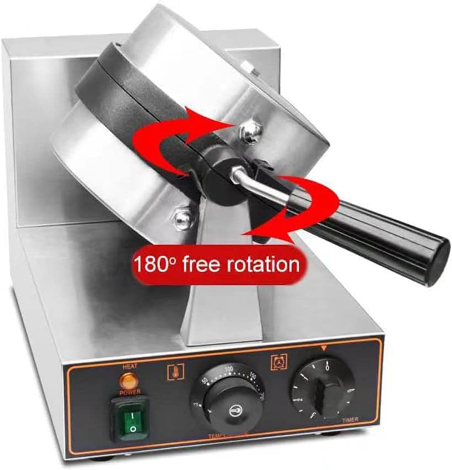 Olmecs Stainless Steel Round Pancake Making Machine with Temperature Time Control for Quick Meals,Burgers, Sandwich