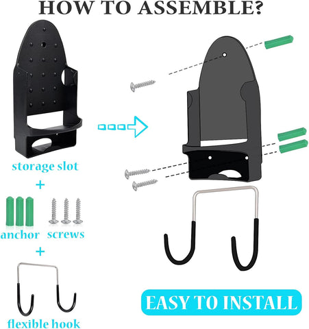Olmecs Ironing Board Hanger Wall Mount Electric Iron Holder