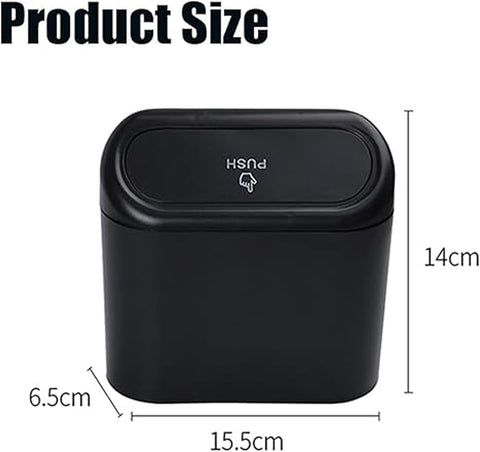 Car Trash Can with Lid, Mini Auto Dustbin Garbage Organizer