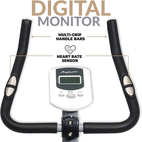 Indoor Exercise Bike, App Support, LCD Display, Pulse Sensors EM-1527