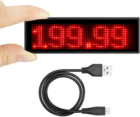 Olmecs Wireless LED Name Tag, Cellphone Programmable Rechargeable Business Badges