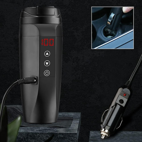 Olmecs Electric Kettle Mug Stainless Steel Bottle 450ML with 25-100℃ Temperature Control for Coffee Tea Milk
