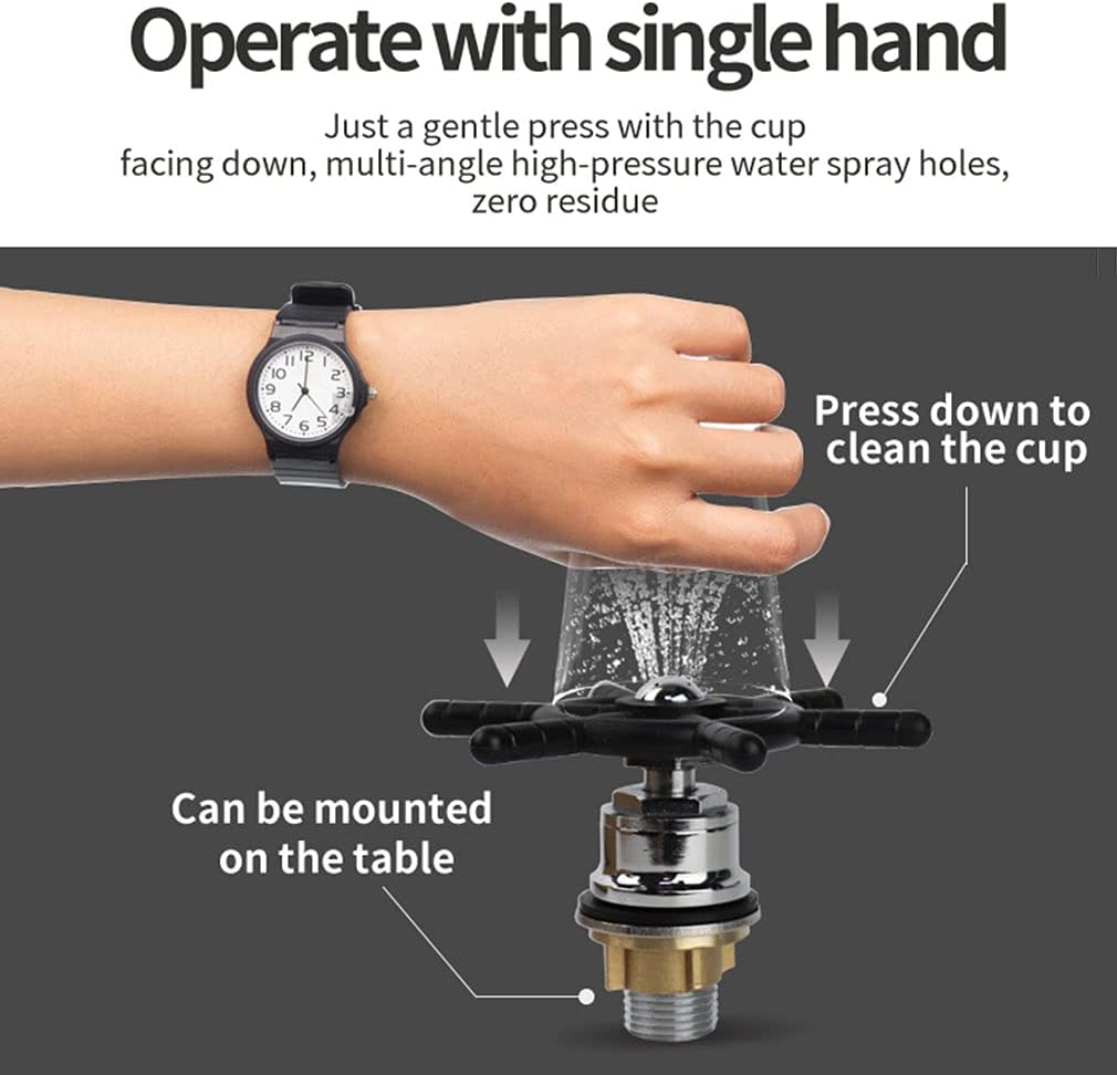 Pitcher Rinser, Espresso Rinser, Drain and Drip Tray, Stainless Steel Sink Bar Glass Rinser, Cup Washer