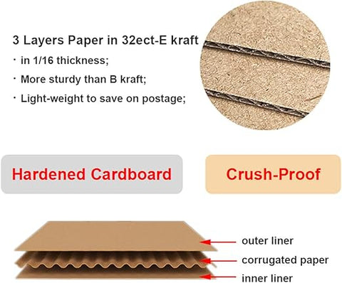50Pcs White Corrugated Kraft Shoe Box - 36X25X15 CM - Willow