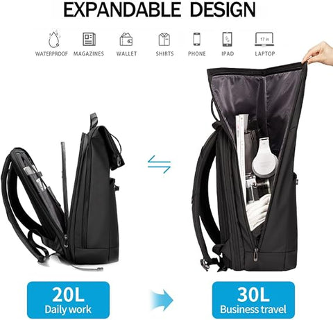 BANGE Roll Top Backpack Large Work Backpack for 15.6 inch Laptop Waterproof Anti-Theft Backpack
