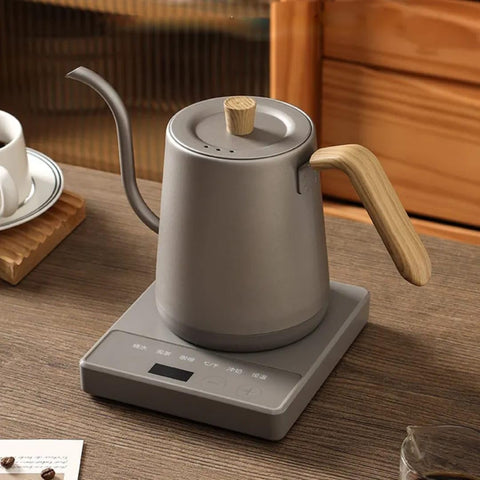Olmecs Wooden handle design Gooseneck Electric Pour Over Kettle with Temperature Control