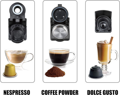 MEBASHI 3-in-1 Multifunction Espresso Capsule Coffee Machine (Black/Red/White) 1450W