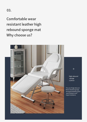 Folding Beauty Salon Massage Examination Bed - Tattoo Chair, Micro Beauty Body and Ciliary Bed