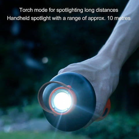 Ultra-Bright Rechargeable (Lantern Clock) Waterproof & USB Powered Torch with Hook for Camping   (Modern Vintage - Black)