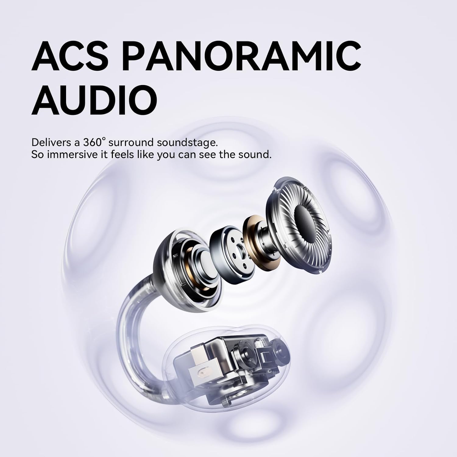 Sanag S6S- Ear Free Clip-On Headphones True Wireless Bluetooth Earphones with Microphone