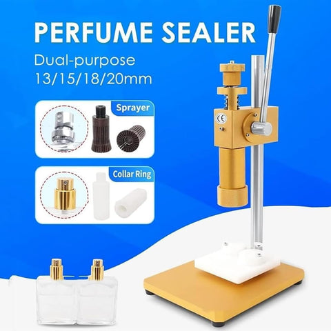 Manual Perfume Bottle Mouth Capping And Crimping Machine Metal Cap