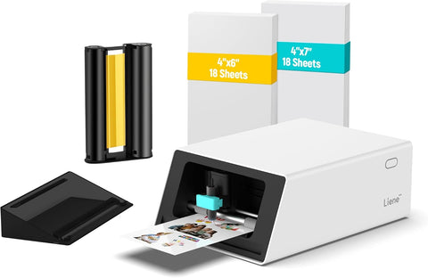 Liene PixCut S1 All-in-One Photo Printer, Sticker Printer and Cutting Machine Sticker Cutter | W/Ink Cartridge | 72 Sheets