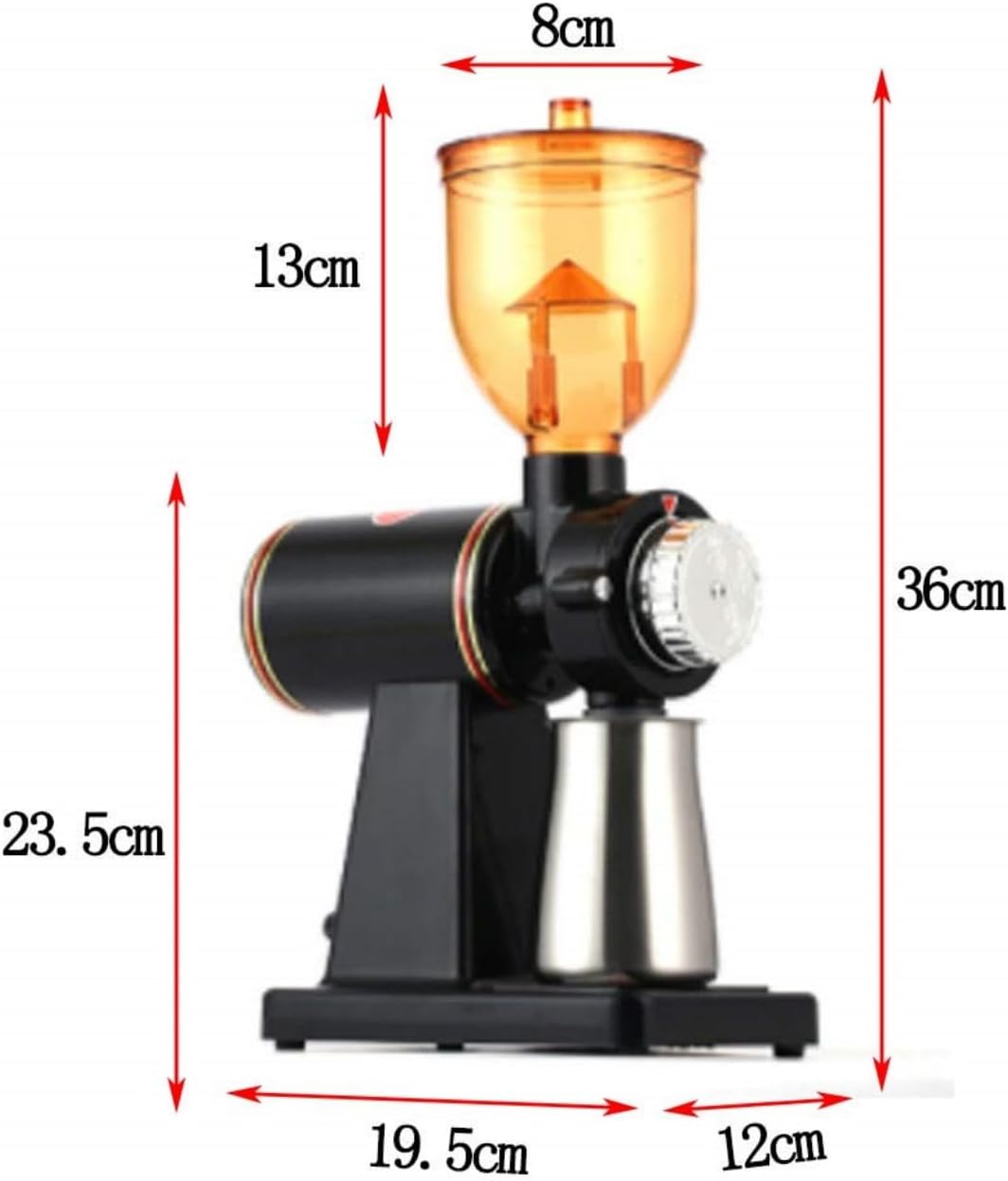 Olmecs Electric Coffee Grinder, Coffee Grinder, with 8 Speed Adjustment, Small, For Home Use