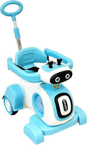 VLRA Electric Kids Ride-On, with Adjustable Handle, Safety Bar, Music Button, for Indoor and Outdoor use 2-4 years