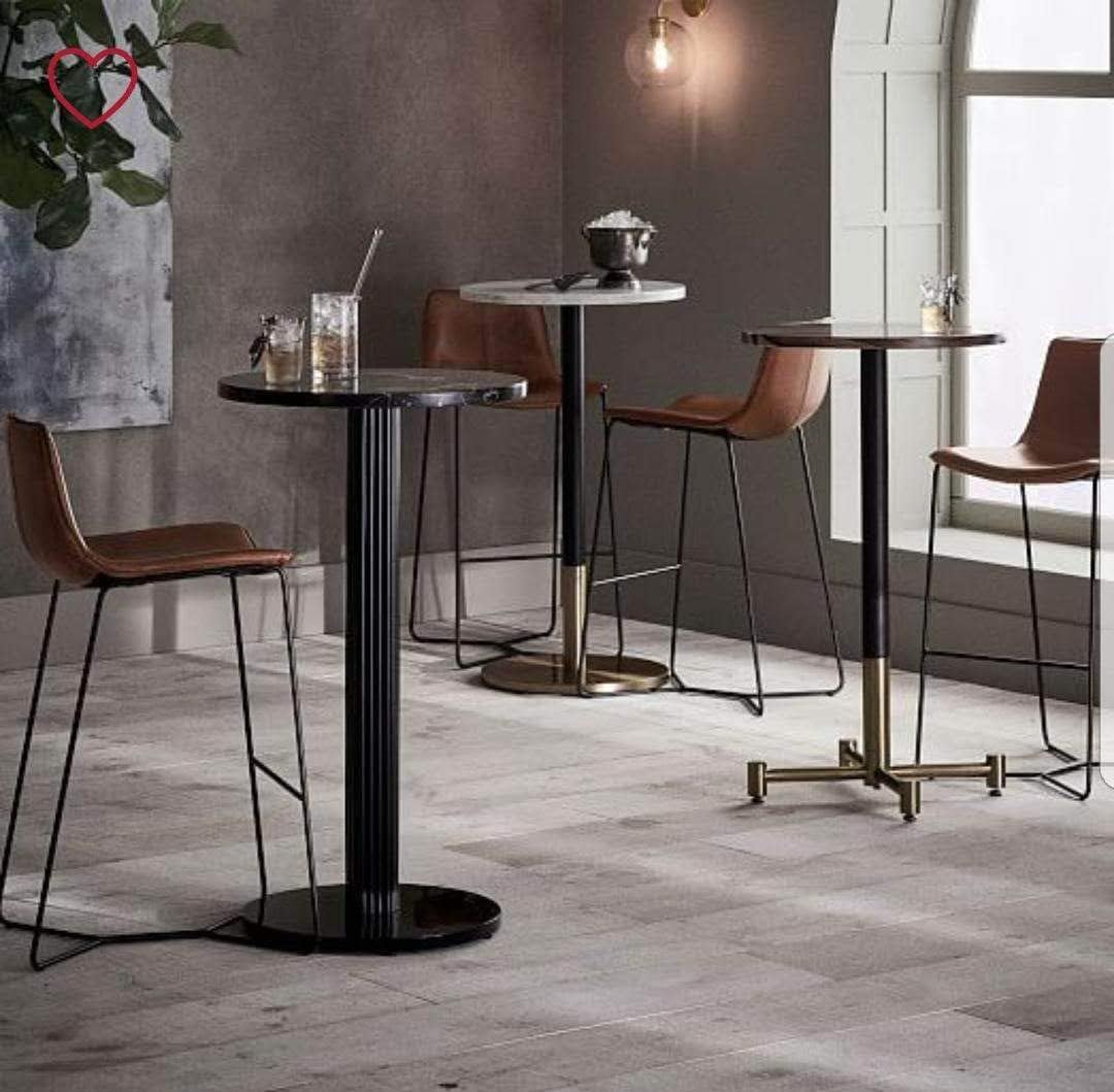 Olmecs Leather Bar Stools Brown Office Cocktail High Chair