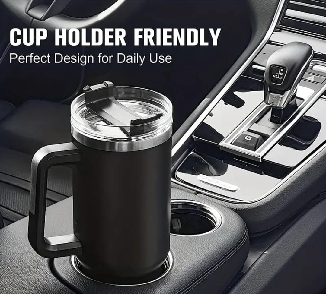 Liying 40 oz S.Tumbler with Handle and Straw Insulated Cup Travel (Black)