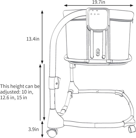 Mastela 3-in-1 Electric Swing Bedside Crib Intelligent Baby Bassinet Beside Sleeper Cradle