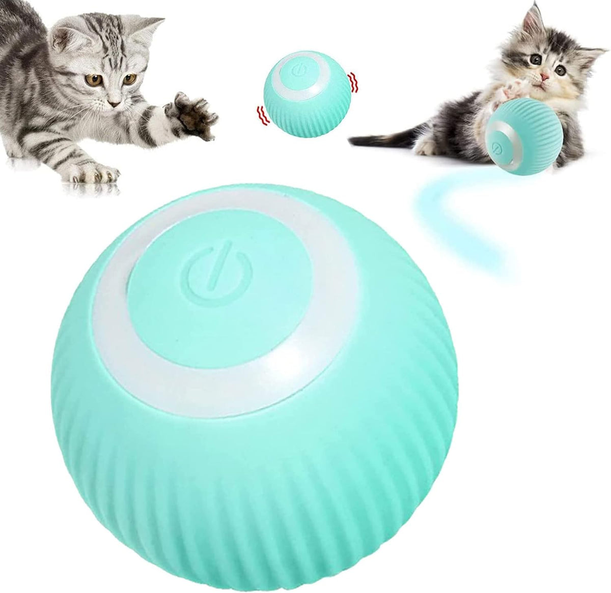 Interactive Cat Toy Ball, Electric Cat Toy Ball, 360° Self-Rotating Electric Ball