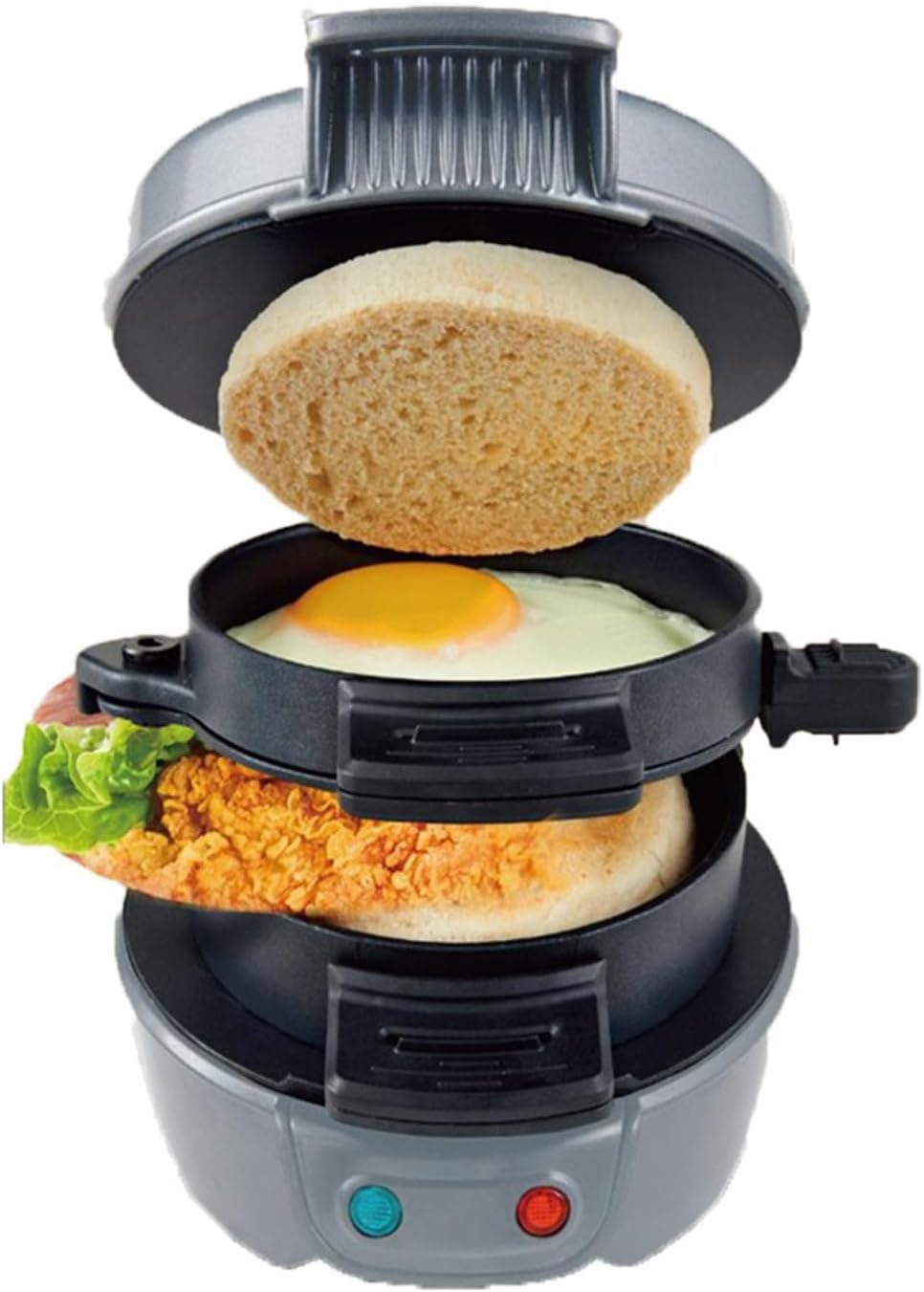 Sandwich Toaster Burger Maker, Panini Press with Egg Rings and Timer