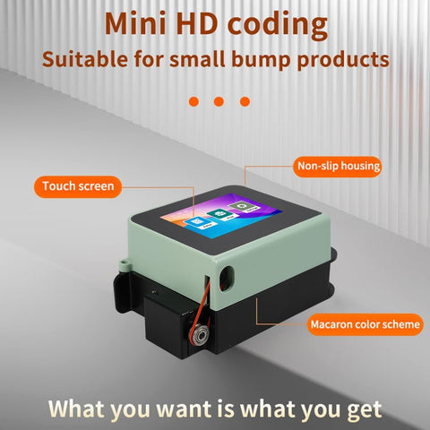 Mini Handheld Printer Portable Inkjet Printer 600DPI High Definition Inkjet Code Printer with 2.4Inch LED