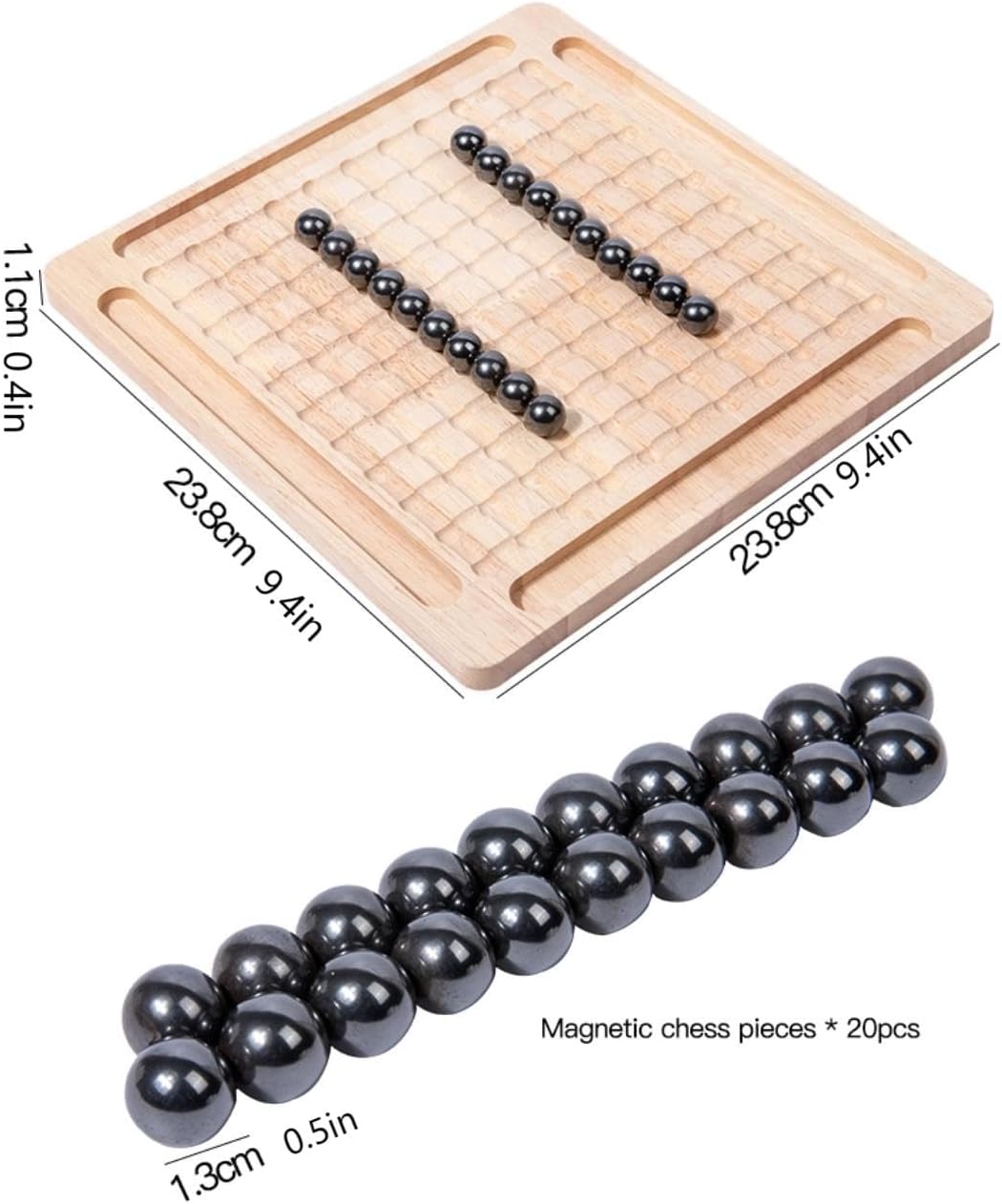emma Magnetic Chess Set with Wooden Board for Kids Adults