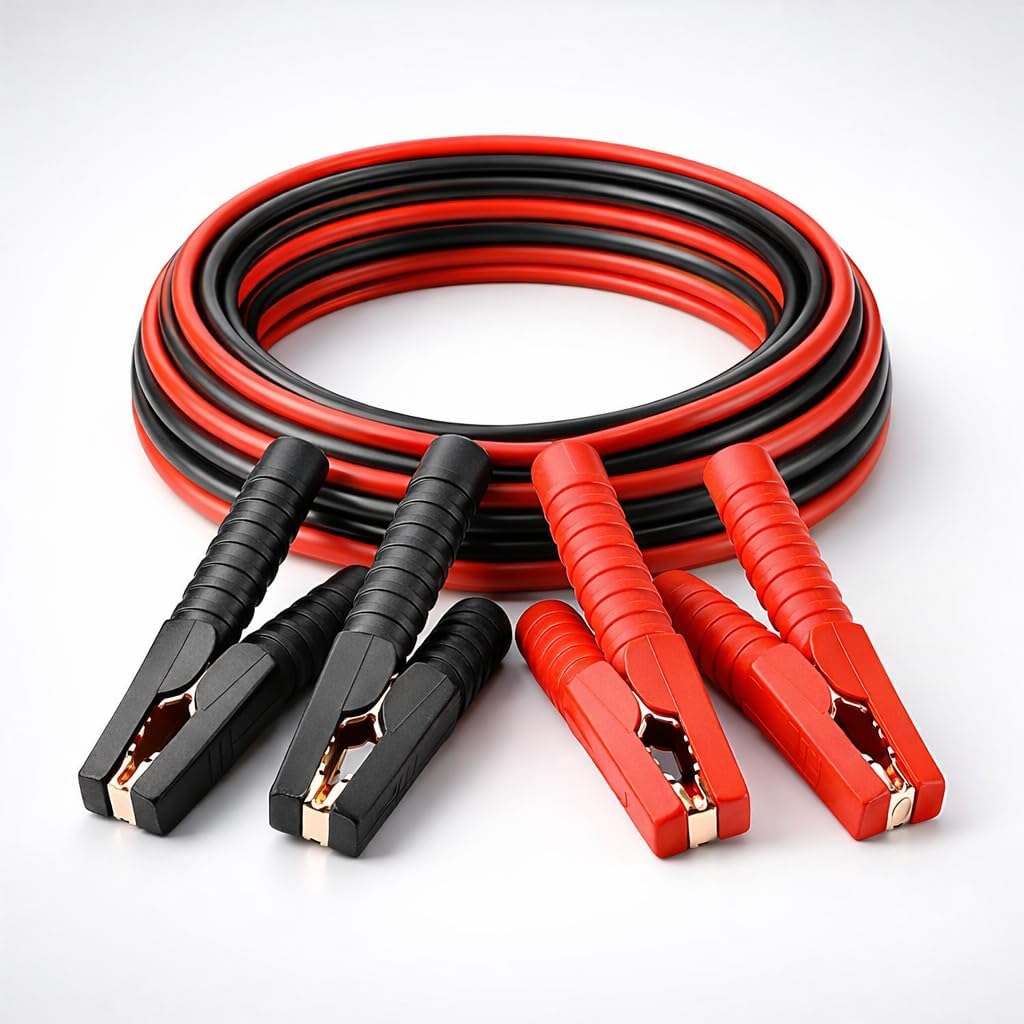 2000AMP - 3Meter Car Battery Jumper Cables – Booster Cables with Copper Clamps, Heavy Duty, Ideal for SUV