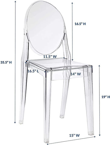 Olmecs Casper Modern Acrylic Stacking Kitchen ,Fully Assembled (No Arm Chair)