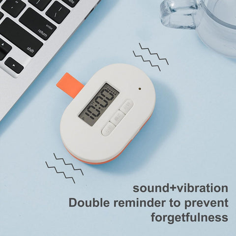 Smart Pill Box - Three Compartment Pill Dispenser Silicone Buckle Travel Organizer | Portable Medicine Box with Alarm Clocks,