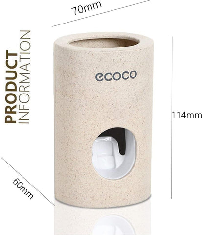 ECOCO Automatic Toothpaste Dispenser Bathroom Accessories Suction Wall Perforation-Free Hanging Toothpaste