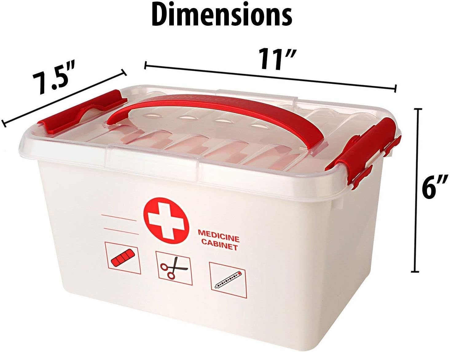 First Aid Storage Box Tool First Aid Box Lockable Medicine Storage Box – Emaratshop