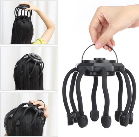 Olmecs Electric Head Massager Octopus Scalp Massagers,360 Degree Automatic