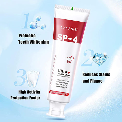 Yayashi Sp-4 Breath Toothpaste, Brightening & Stain Removing Toothpaste, Protects Gums Freshens Breath (MIX)