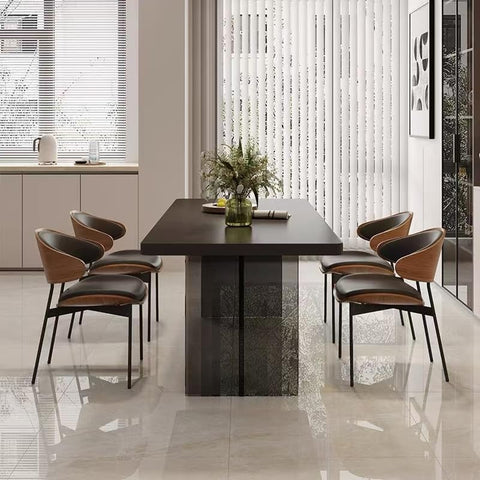 Olmecs Modern Wood & Leather Chairs for Home & Restaurant