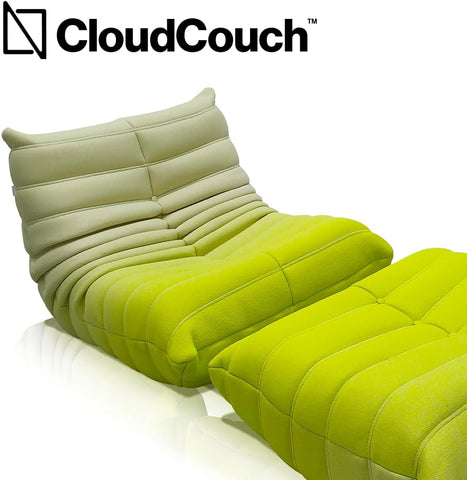 Navodesk NAVO CloudCouch, Single Seated Foam Sofa Floor Gaming Sofa (InfinityWeave, CORAL YELLOW - Sofa)