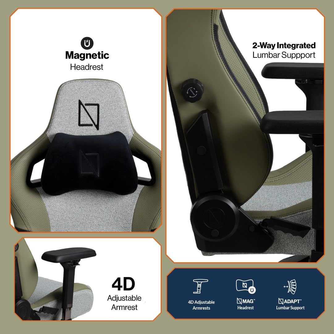 Navodesk APEX AIR, Ergonomic Gaming Chair (SPEARMINT, FUSION WEAVE)