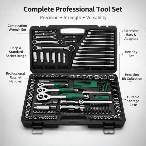 Precision 151 Pcs Ratcheting Screwdriver & Socket Bit Set – Repair Tool Kit with Magnetic Driver