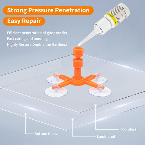Windscreen Repair Kit, Car Windscreen Crack Repair Kit with Durable Resin