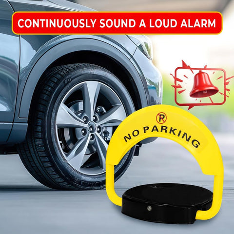 Olmecs Solar Parking Barrier With Remote Control | Anti Interface Car Parking Barrier - Yellow & Black