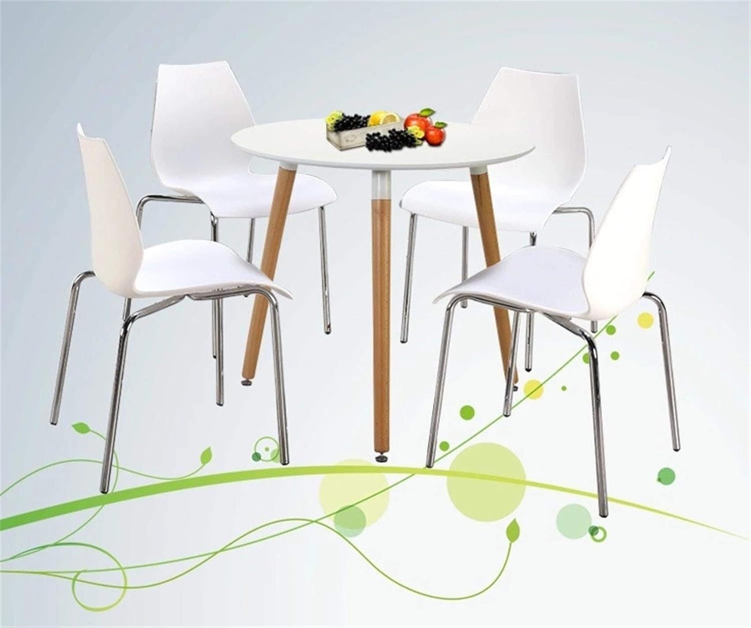 Olmecs Set of 2 Plastic Stackable Chair Metal leg Outdoor